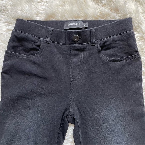 Betabrand Pants Skinny-Leg Yoga Denim Washed Black XS - Picture 5 of 11